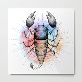 Zodiac Scorpio Metal Print