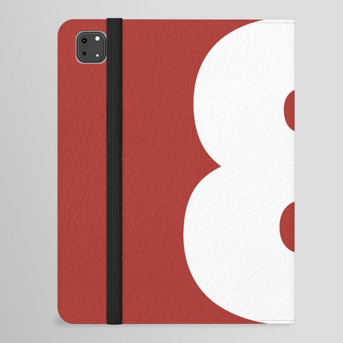 8 (White & Maroon Number) iPad Folio Case