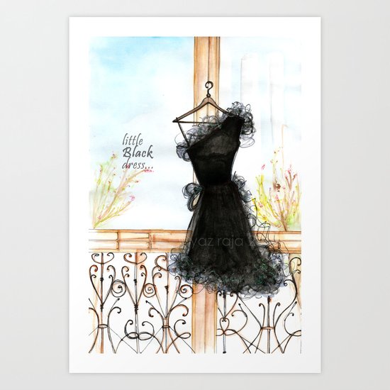 Little BLACK dress... Art Print