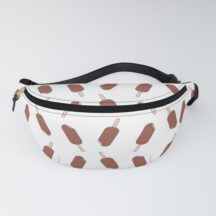 Seamless pattern ice cream on a stick in glaze Fanny Pack
