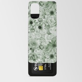 juniper green floral bouquet aesthetic cluster Android Card Case