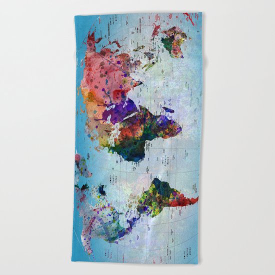 map Beach Towel