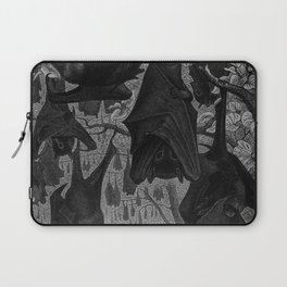 Gothic Bats Illustration  Laptop Sleeve
