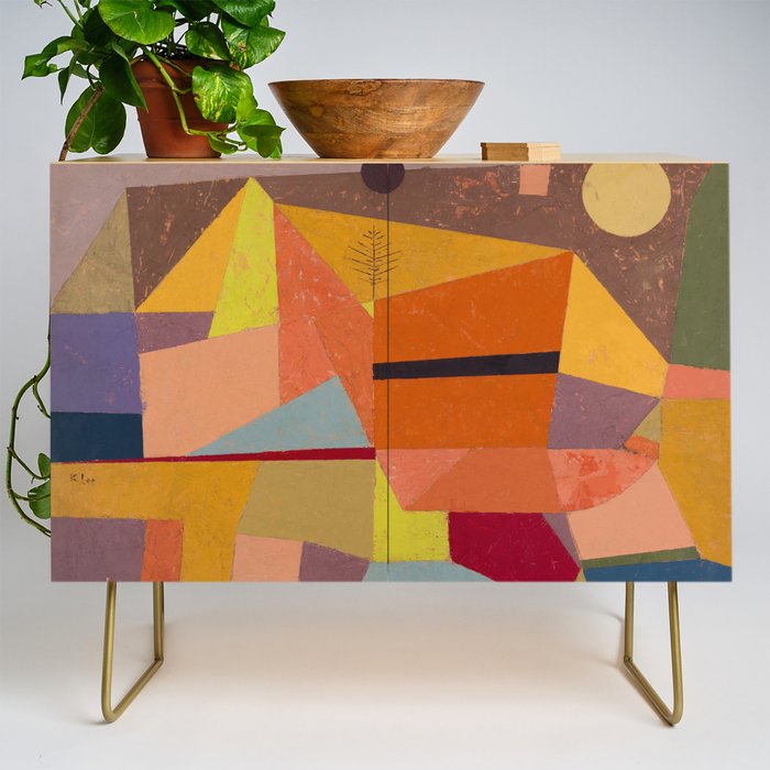 Joyful Mountain Landscape Credenza