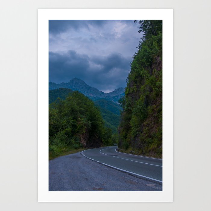 Mountain Road Montenegro Art Print