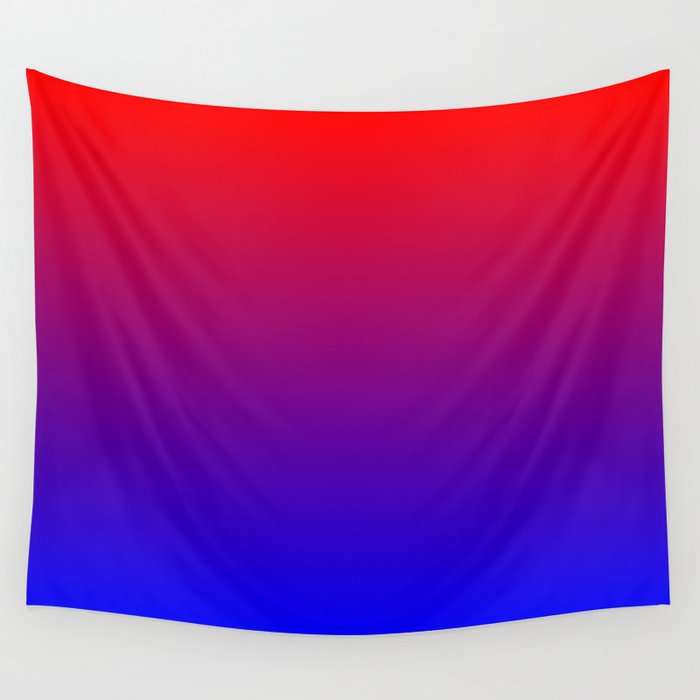 Red and Blue Ombre Wall Tapestry