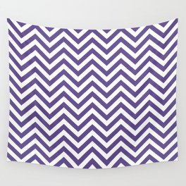 Ultra Violet Chevron Pattern Wall Tapestry