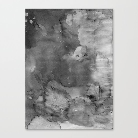 Black watercolor Canvas Print