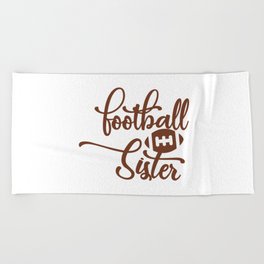 Football Sister Beach Towel
