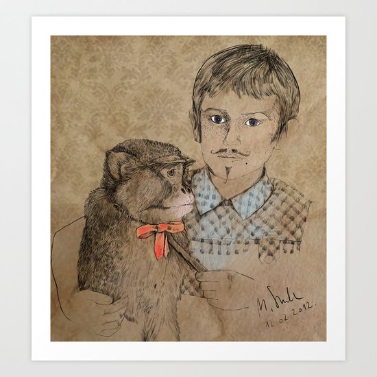 Monkey Art Print