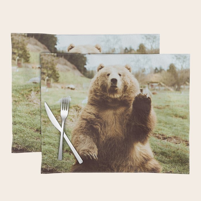 Hi Bear Wood Wall Art by beccatapert