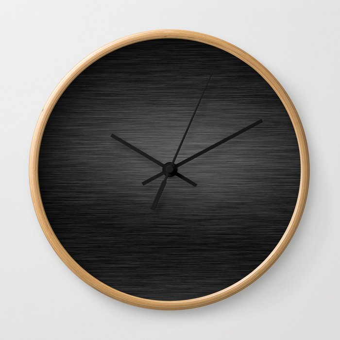 Dark Brushed Metal texture Wall Clock