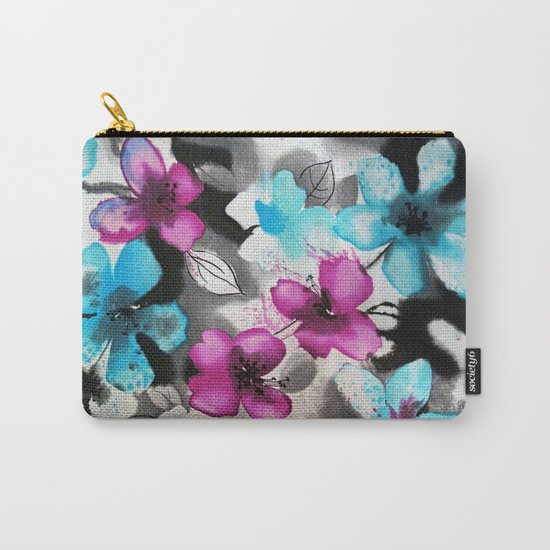 Watercolor flowers Carry-All Pouch