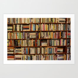 Bookshelf Books Library Bookworm Reading Art Print