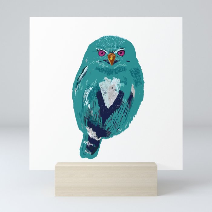  Blue Owl Mini Art Print