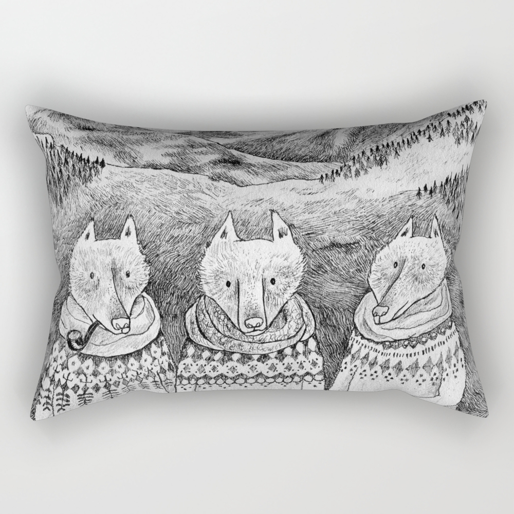 Icelandic Foxes Rectangular Pillow by ulrikakestere