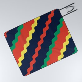 Squiggles Bright & Bold Picnic Blanket