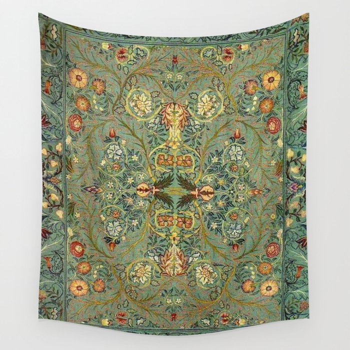 William Morris Antique Acanthus Floral Wall Tapestry