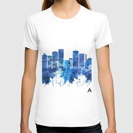 Abidjan Ivory Coast Skyline Blue T-shirt