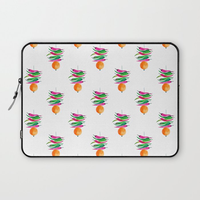 Lemon Chilli Charm - Magenta and orange palette Laptop Sleeve