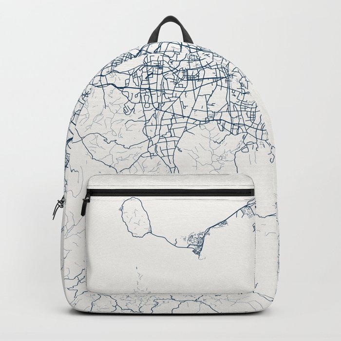 Fukuoka - Japan - Authentic Map Illustration Backpack