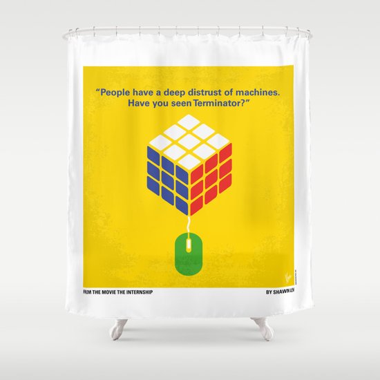 No215 My The Internship minimal movie poster Shower Curtain
