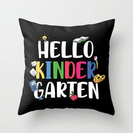 Hello Kindergarten Back To School Throw Pillow