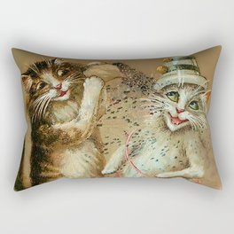 “Cat Party with Confetti” by Maurice Boulanger Rectangular Pillow