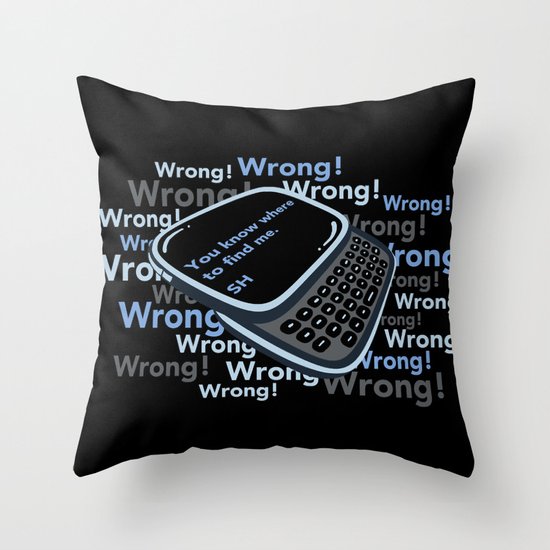 Texting Sherlock Throw Pillow