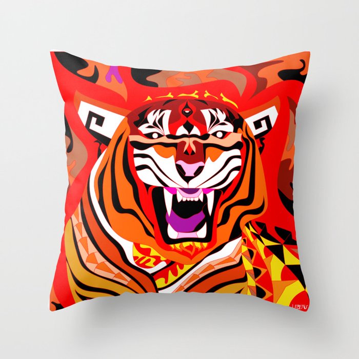 the bengal tiger, happy chinese new year, lunar year of the tiger  Throw Pillow