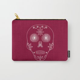 Red Calavera Carry-All Pouch