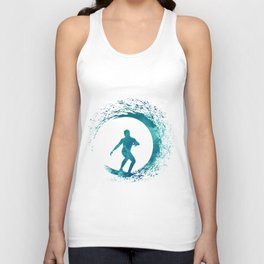 Surfer on the wave Unisex Tank Top