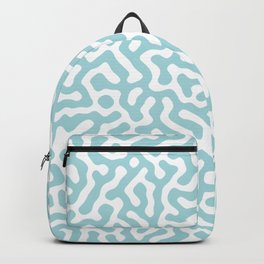 Blue And White Labyrinth Seamless Pattern Backpack