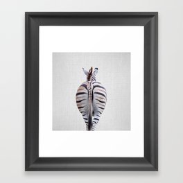 Zebra Tail - Colorful Framed Art Print