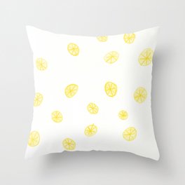 Lemons citrus design - fun colored pencil Throw Pillow