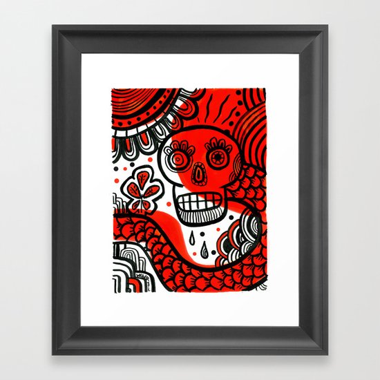 Voodoo Bleassing Snake Framed Art Print
