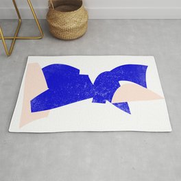 Bold Shapes 017 with Structure, Electric Blue and Pink Area & Throw Rug