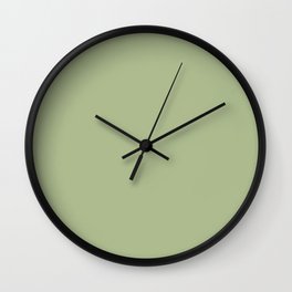 Spring Sage Solid Wall Clock | Graphicdesign, Green, Sagesolid, Light, Digital, Celadon, Sagegreen, Sage, Kierkegaarddesign, Solid 