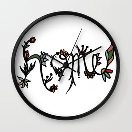Home in Bloom Wall Clock