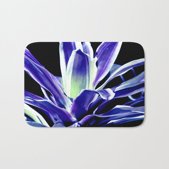 Indigo Blue Flower Bath Mat