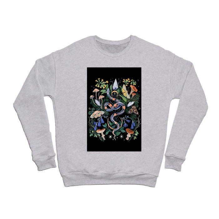 Mushroom Snake Crystals Garden Crewneck Sweatshirt