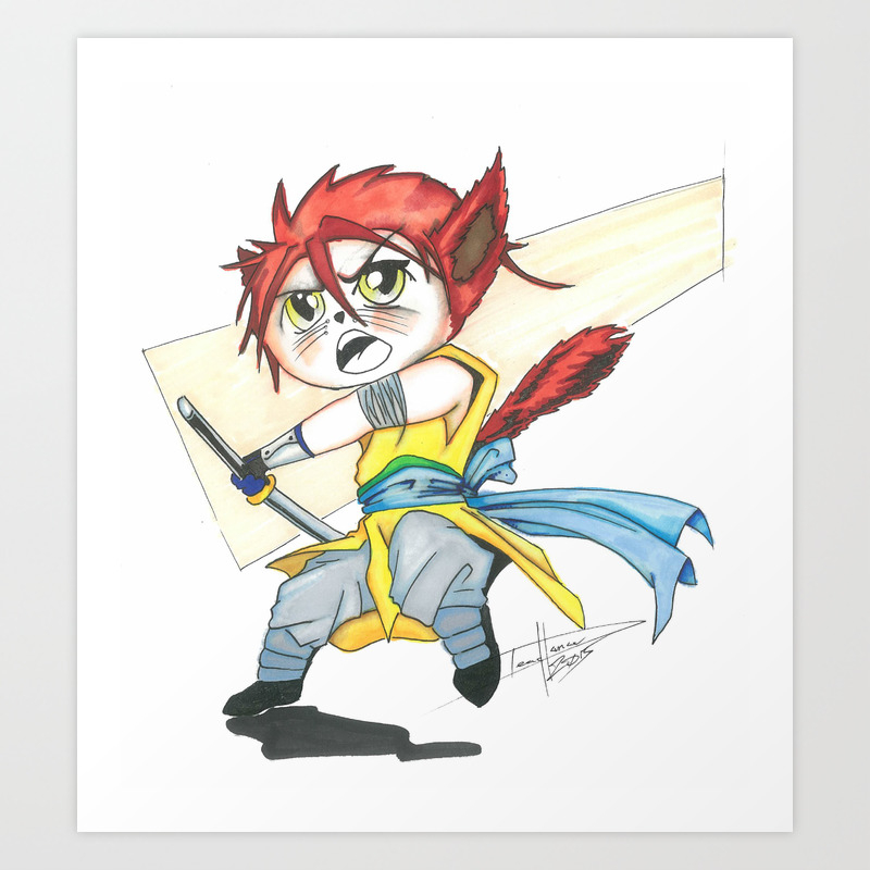 Magic the Gathering Brimaz Cat Warrior Token Art Print by Deadlance |  Society6