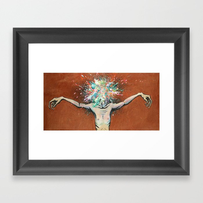 The Vulnerability Evoked in Failing to Capture the Mind's Ceaselessly Combusting Ephemera Framed Art Print