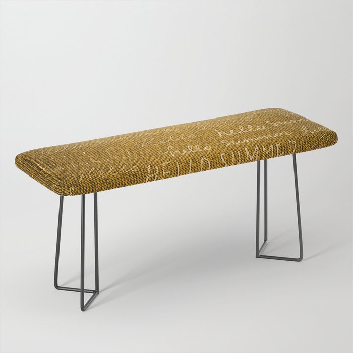 Hello Summer Gold Jeans Modern Collection Bench