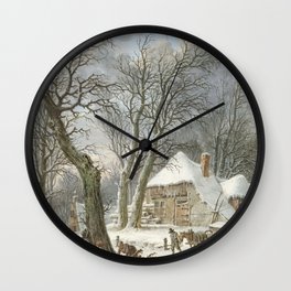 Winterlandschap Wall Clock