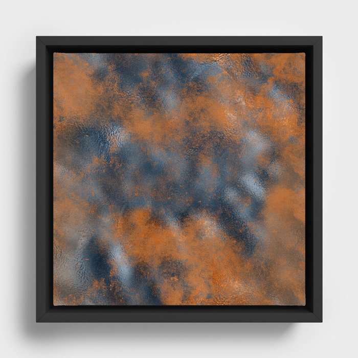 Copper  Pattern Framed Canvas