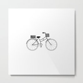 Bike Drawing Metal Print