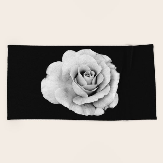 White Rose Beach Towel