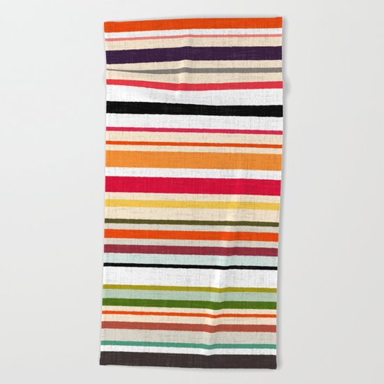 apartment stripe Beach Towel