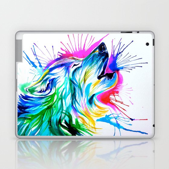 Howling Wolf Burst  Laptop & iPad Skin
